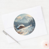 Sticker Rond Charme alpin (Enveloppe)
