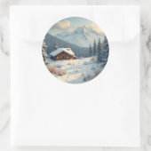 Sticker Rond Charme alpin (Sac)