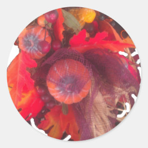 Sticker Rond Charme d'automne confortable - Décor et cadeaux d'