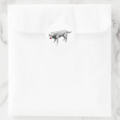 Sticker Rond Charme de sortie de langue (Sac)