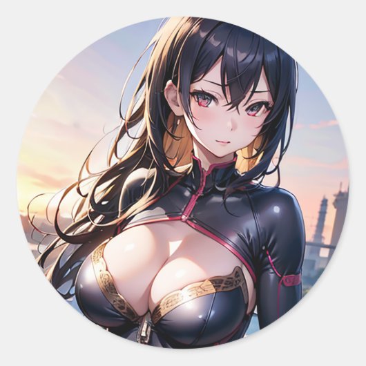 Sticker Rond Charme d'Emeraude (Devant)