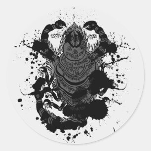 Sticker Rond Charme des scorpions