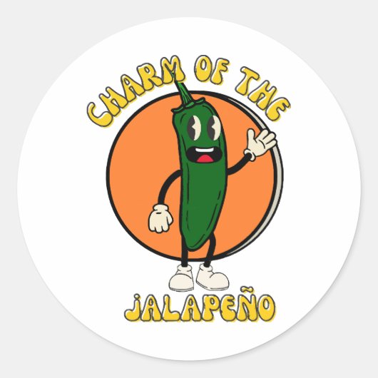 Sticker Rond Charme du Jalapeño (Devant)