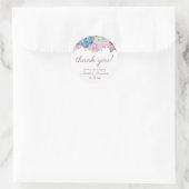 Sticker Rond Charme parisien Mariage rose Merci (Sac)