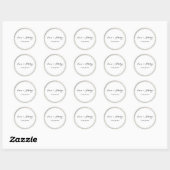 Sticker Rond Charme vintage (Feuille)