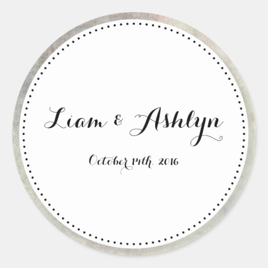 Sticker Rond Charme vintage (Devant)