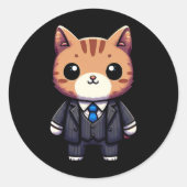 Sticker Rond Charming Chat Boss (Devant)