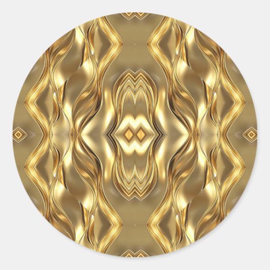 Sticker Rond Charming golden-colored pattern  (Devant)