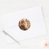 Sticker Rond Charming Maine Coon Chat (Enveloppe)