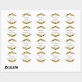 Sticker Rond Charming Sunflower Eucalyptus Thank You (Feuille)