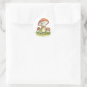 Sticker Rond Charming Toad Under Musroom (Sac)