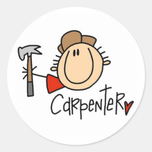 Sticker Rond Charpentier homme