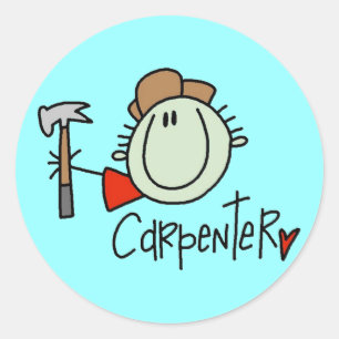Sticker Rond Charpentier masculin