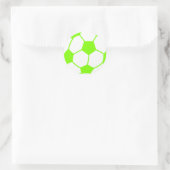 Sticker Rond Chartreuse, Balle de Football Vert Néon (Sac)