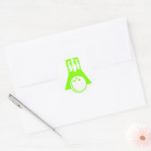 Sticker Rond Chartreuse, Neon Green Bowling (Enveloppe)