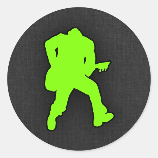 Sticker Rond Chartreuse, Neon Green Rocker (Devant)