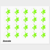Sticker Rond Chartreuse, Neon Green Skater (Feuille)