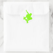 Sticker Rond Chartreuse, Neon Green Skater (Sac)