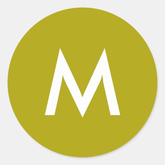 Sticker Rond Chartreuse solide Pop vert de couleur (Devant)