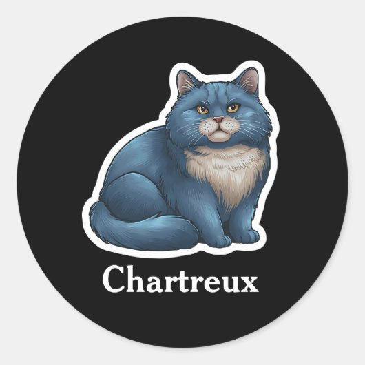 Sticker Rond Chartreux (Devant)