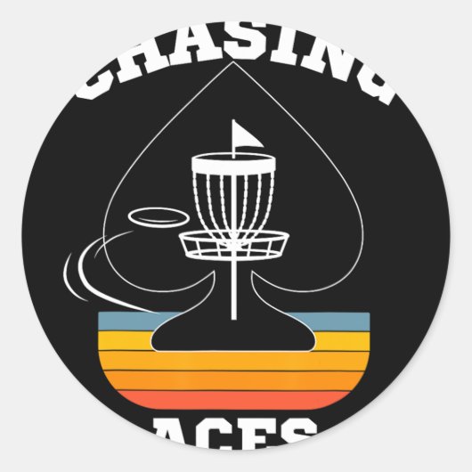 Sticker Rond Chasing Aces Cible de Golf à Disque Vêtements de S (Devant)