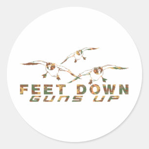 STICKER ROND CHASSE À DUCK