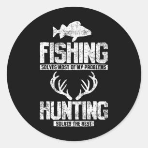 Sticker Rond Chasse à la pêche