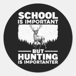 Sticker Rond Chasse Amusante Art Pour Garçons Hommes Chasseur C