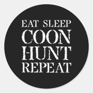 Sticker Rond Chasse Au Coon Pour Hommes Et Chasseurs Cadeau Man