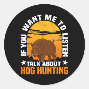 Sticker Rond Chasse au porc Chasse au porc Chasse au porc 1
