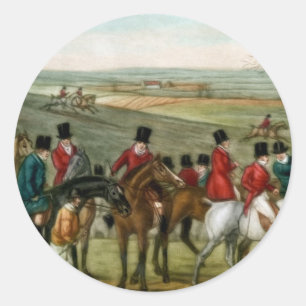 Sticker Rond Chasse au renard 2