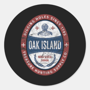 Sticker Rond Chasse au trésor de l'île de chêne Chevalier Templ