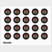 Sticker Rond Chasse aux cerfs de restauration rapide (Feuille)