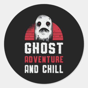 Sticker Rond Chasse Aux Fantômes Aventure Des Fantômes Et Chass