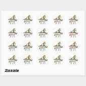 Sticker Rond Chasse aux fossiles (Feuille)
