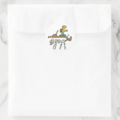 Sticker Rond Chasse aux fossiles (Sac)