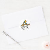 Sticker Rond Chasse aux fossiles (Enveloppe)