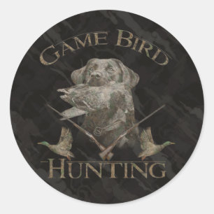 Sticker Rond Chasse aux oiseaux de jeu