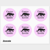 STICKER ROND CHASSE DE COUGAR (Feuille)
