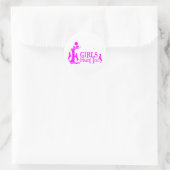 STICKER ROND CHASSE DE FILLE DE COON (Sac)