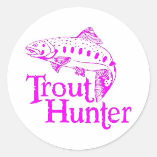 STICKER ROND CHASSE DE FILLE TROUT (Devant)