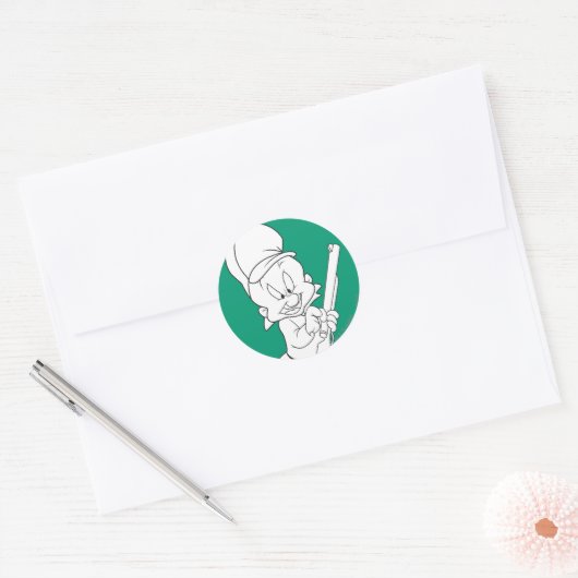 Sticker Rond Chasse ELMER FUDD™ (Enveloppe)