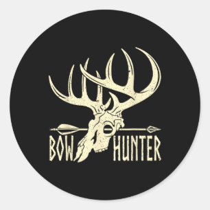 Sticker Rond Chasse vintage à la boue Chasse américaine au cerf