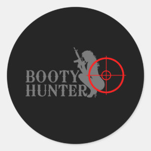 Sticker Rond Chasseur de bottes classique