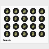 Sticker Rond Chasseur de brochets (Feuille)
