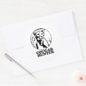 STICKER ROND CHASSEUR DE COUGUARS 2 (Enveloppe)