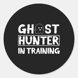 Sticker Rond Chasseur de fantômes Enquêteur paranormal Chasse d