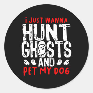 Sticker Rond Chasseur de fantômes Paranormal Chasse Chercheur C