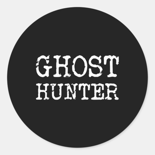 Sticker Rond Chasseur de fantômes Paranormal Enquêteur Hallowee (Devant)