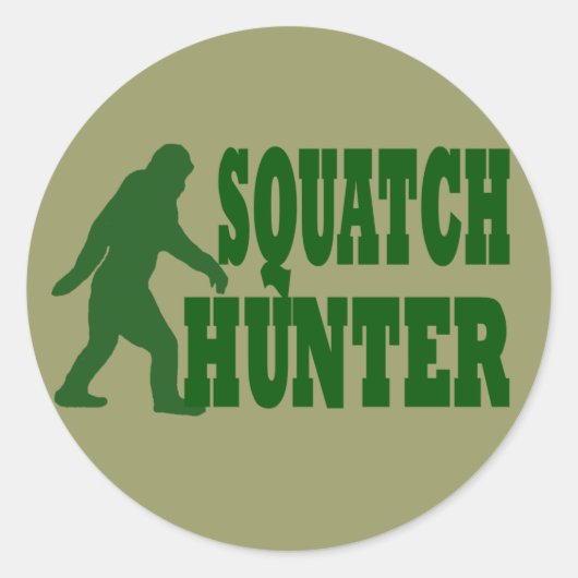 Sticker Rond Chasseur de squatch (Devant)